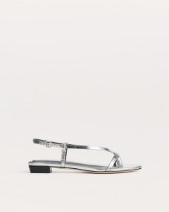 Giselle Strappy Sandals Silver