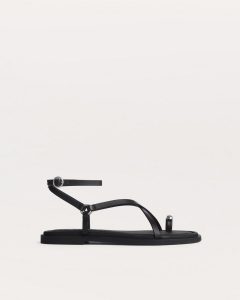 Geo Toe Ring Sandals Black