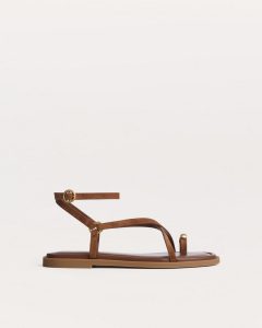 Geo Toe Ring Sandals Umber Suede