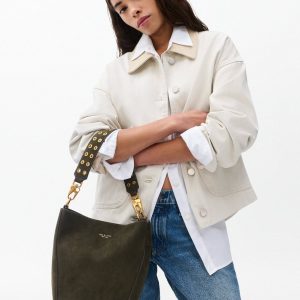 Parker Suede Bucket Bag Forest