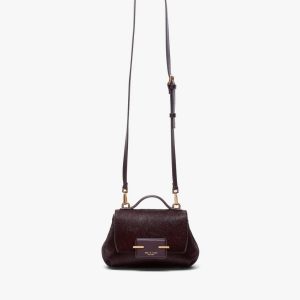 Realm Small Calf Hair Crossbody Bag Blackberry
