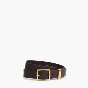 X Boyfriend Leather Belt Dark Espresso