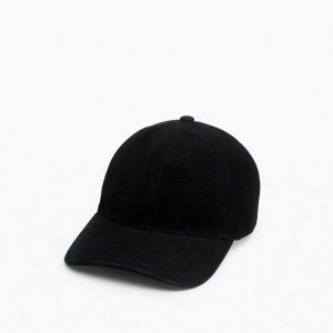 Harlow Suede Baseball Cap Black Suede