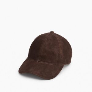 Harlow Suede Baseball Cap Dark Espresso Suede