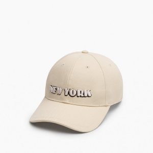 Harlow New York Baseball Cap Vintage Cream