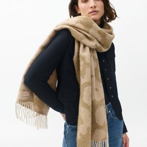 Piper Leopard-Print Scarf Sand Multi
