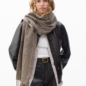 Mila Cashmere Scarf Camel Heritage Plaid