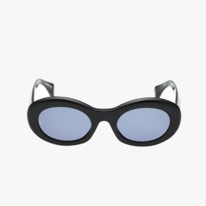 Miley Oval Sunglasses Black Blue