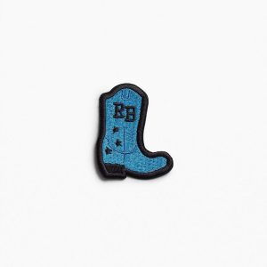 rb Embroidered Patch Cowboy Boot W/ Stars