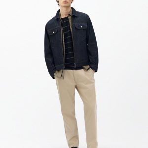 Evan Pleated Stretch Twill Chinos Light Metal