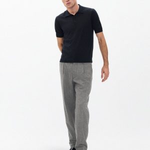 Evan British Plaid Wool Trousers Brown Plaid