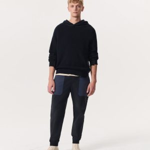 Robert Color-Blocked Jogger Pants Jet Black