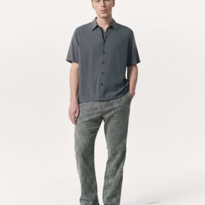 Haydon Straight Fit Italian Tweed Pants Navy Multi