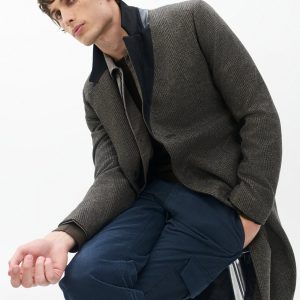 Heritage Plaid Wool Coat Brown