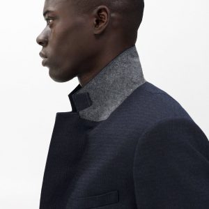 Butler Italian Pinstripe Blazer Navy