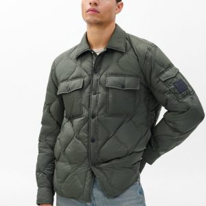 Dane Quilted Shirt Jacket Dark Shadow