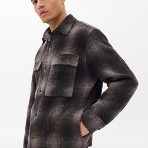 Austin Italian Double-Face Wool Jacket Brown Plaid
