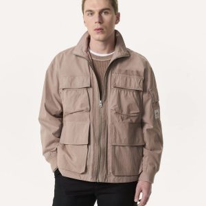 Ashland Cotton Utility Jacket Elephant Grey
