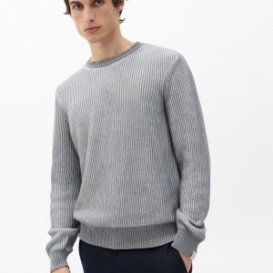 Simon Striped Sweater Grey Multi