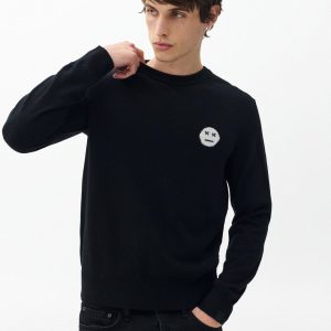 Sour Face Wool Sweater Black
