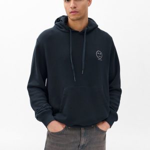 Sour Face Embroidered Hoodie Black
