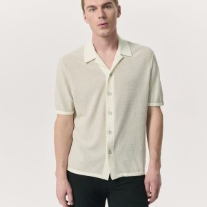 Avery Zig-Zag Zuma Knit Shirt Ivory