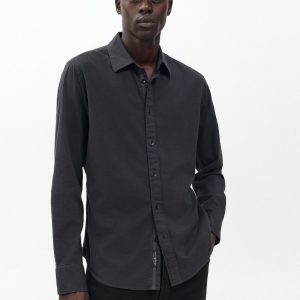 Tomlin Stretch Dobby Shirt Charcoal Grey