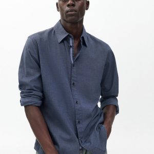 Tomlin Stretch Dobby Shirt Shark Blue