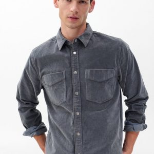 Corduroy CPO Overshirt Slate
