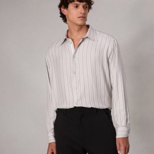 Matthew Striped Shirt White Stripe