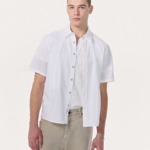 Dalton Patchwork Shirt White
