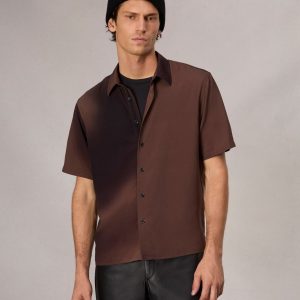 Dalton Printed Shirt Brown Gradient