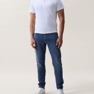 Classic Slub Cotton Henley White
