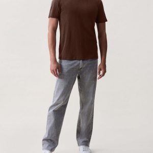 Classic Slub Cotton T Shirt Espresso
