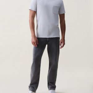 Matthew Pocket T Shirt Natural Grey