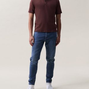 Classic Slub Cotton Polo Espresso