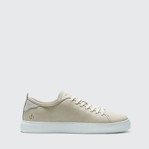 Perry Leather Sneaker Bone White