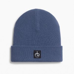 Evan Beanie Worn Indigo