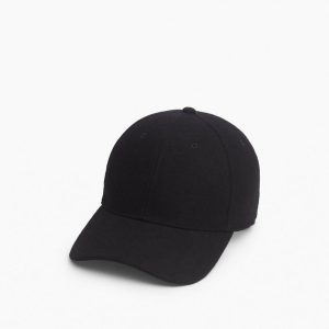 Miles Wool-Blend Baseball Cap Black Wool