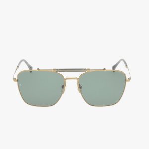 Ryan Square Aviator Sunglasses Bronze Olive