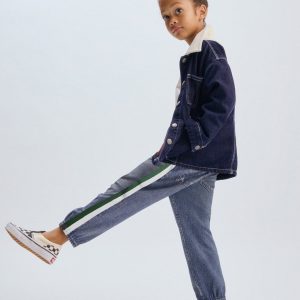 Mini Miramar Jogger Track Pants Cosmos Green and White Stripe